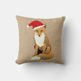 Kerstmis op Faux Burlap Pillow Kussen