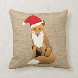 Kerstmis op Faux Burlap Pillow Kussen
