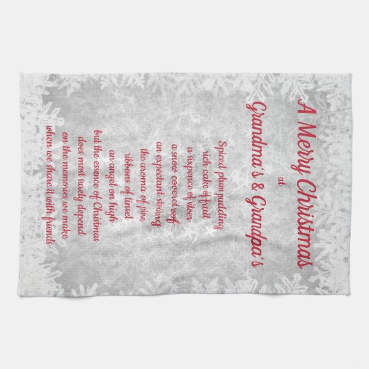 Kerstmis op Grandma's & Grandpa's Kitchen Towels Theedoek (Horizontaal)