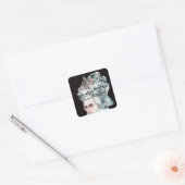 Kerstmis op haar geest Mode Vierkante Sticker (Envelop)