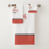 Kerstmis op het Boerderij Barnyard Animal Bad Handdoek (Insitu)