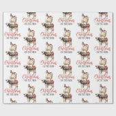 Kerstmis op het Boerderij Barnyard Animal Cadeaupapier (Vlak)