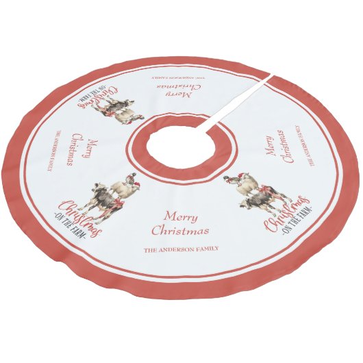 Kerstmis op het Boerderij Barnyard Animal Kerstboom Rok (Gekanteld)