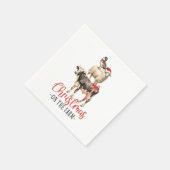 Kerstmis op het Boerderij Barnyard Animal Servet (Hoek)