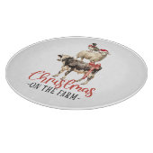 Kerstmis op het Boerderij Barnyard Animal Snijplank (Hoek)