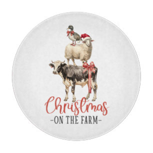 Kerstmis op het Boerderij Barnyard Animal Snijplank