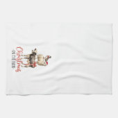 Kerstmis op het Boerderij Barnyard Animal Theedoek (Horizontaal)