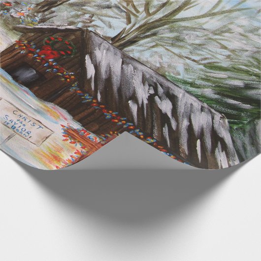 Kerstmis op het Boerderij Cadeaupapier (Hoek)