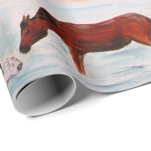 Kerstmis op het Boerderij Cadeaupapier (Rol Hoek)