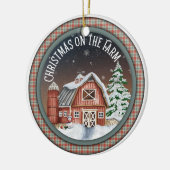 Kerstmis op het Boerderij Keramisch Ornament (Links)