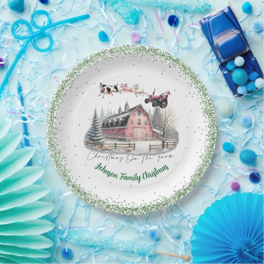 Kerstmis op het Boerderij Papieren Bordje (Feest)