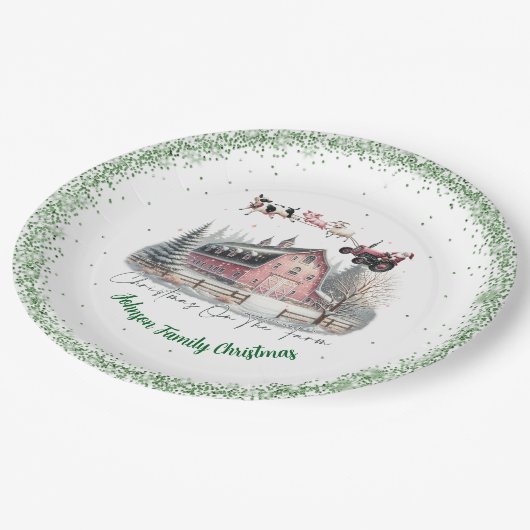 Kerstmis op het Boerderij Papieren Bordje (Gekanteld)