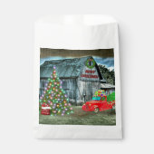 Kerstmis op het Boerderij Rustic Barn Bedankzakje (Voorkant)