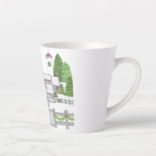 Kerstmis op het Boerderij Small Latte Mok (Rechts)