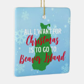 Kerstmis op het eiland Beaver Keramisch Ornament (Rechts)