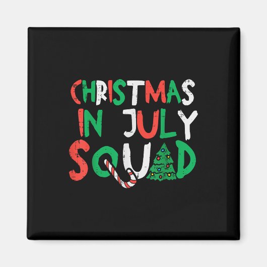 Kerstmis op het juffrouw Squad Funny Summer Xmas M Magneet (Voorkant)