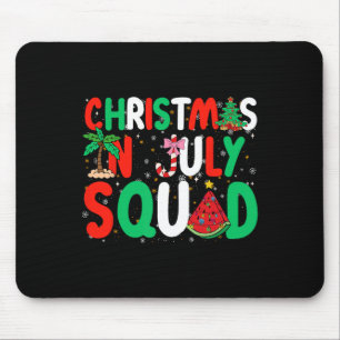 Kerstmis op het juffrouw Squad Funny Summer Xmas M Muismat