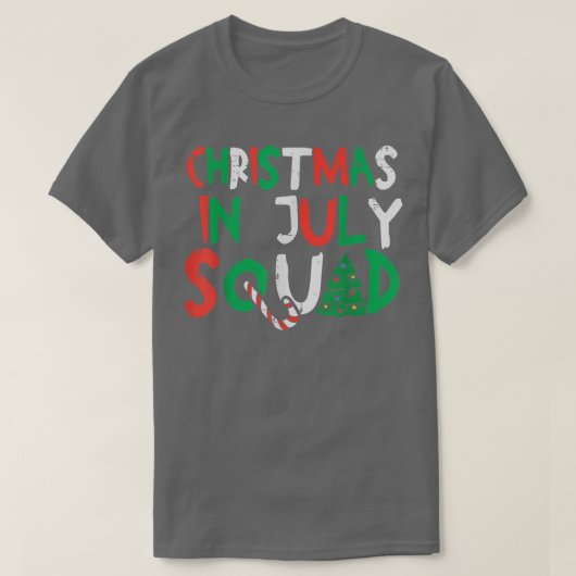 Kerstmis op het juffrouw Squad Funny Summer Xmas M T-shirt (Design voorkant)