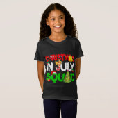 Kerstmis op het juffrouw Squad Funny Summer Xmas T-shirt (Voorkant volledig)