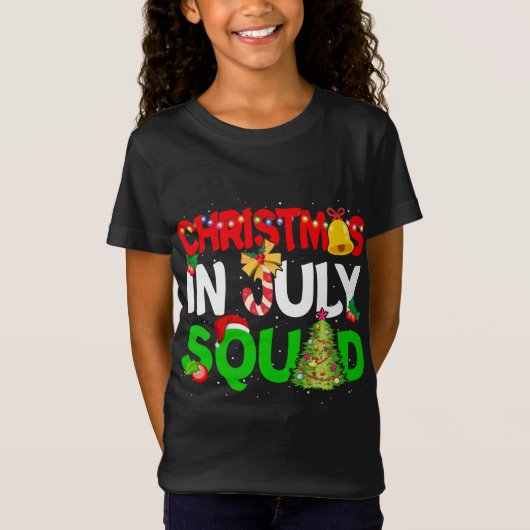 Kerstmis op het juffrouw Squad Funny Summer Xmas T-shirt (Voorkant)