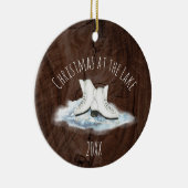 Kerstmis op het Ornament van het meer van keramiek (Rechts)