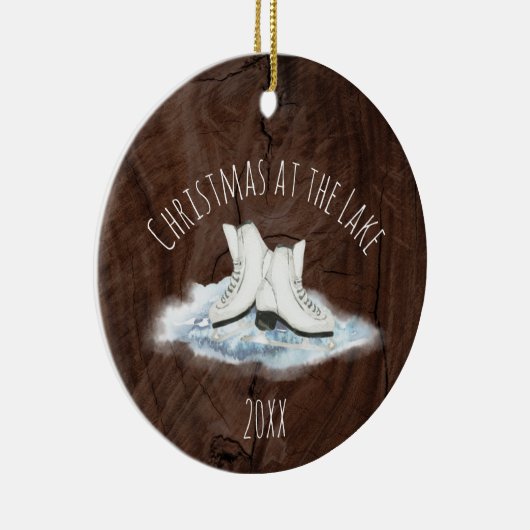 Kerstmis op het Ornament van het meer van keramiek (Rechts)