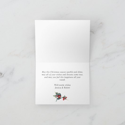 Kerstmis op het platteland 5 FOTO's Groet Feestdagen Kaart (Binnen)