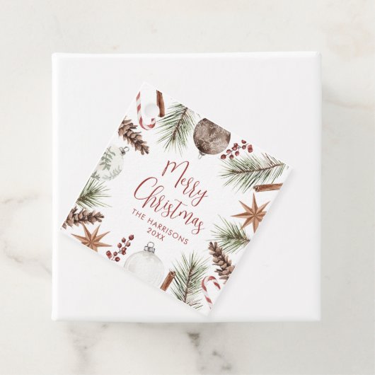 Kerstmis op het platteland bedankjes labels (In situ)