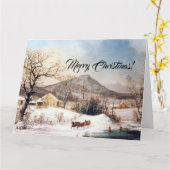 Kerstmis op het platteland Jezus Schriftuur Grote Kaart (Gele Bloem)