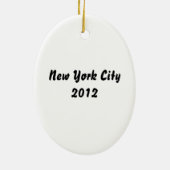 Kerstmis op het Rockefeller Center en de Ice Skate Keramisch Ornament (Achterkant)
