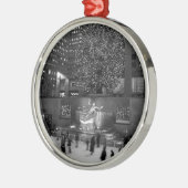 Kerstmis op het Rockefeller Center en de Ice Skate Metalen Ornament (Links)