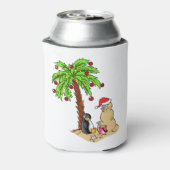 Kerstmis op het strand blikjeskoeler (Blikje Achterkant)