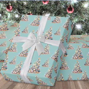 Kerstmis op het strand cadeaupapier
