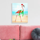 Kerstmis op het strand canvas afdruk (Insitu (Woonkamer))