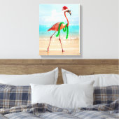 Kerstmis op het strand canvas afdruk (Insitu (Slaapkamer))