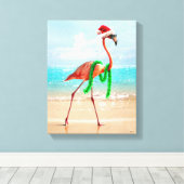 Kerstmis op het strand canvas afdruk (Insitu (Houten vloer))