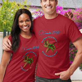 Kerstmis op het strand familiebijeenkomst zeester t-shirt