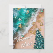 Kerstmis op het strand Gingersnap Plat Notitiekaar Notitiekaartje (Voorkant)