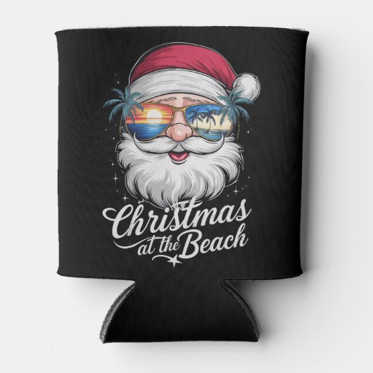Kerstmis op het strand Hawaiiaanse zomervakantie Blikjeskoeler (Voorkant)