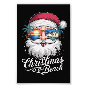 Kerstmis op het strand Hawaiiaanse zomervakantie Foto Afdruk