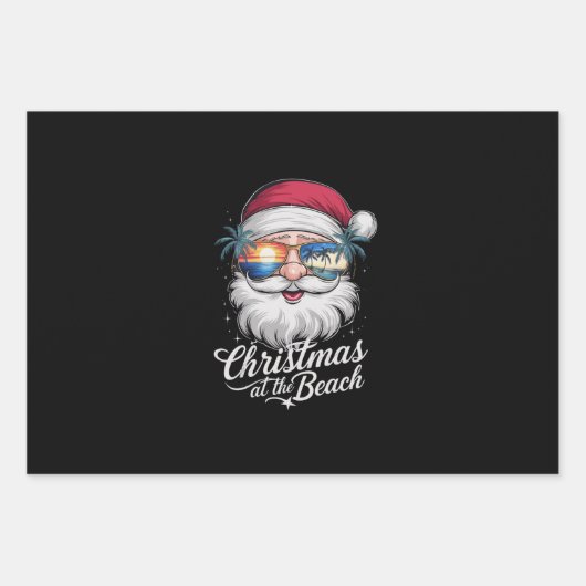 Kerstmis op het strand Hawaiiaanse zomervakantie Inpakpapier Vel (Voorkant)
