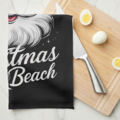 Kerstmis op het strand Hawaiiaanse zomervakantie Theedoek (Quarter Fold)