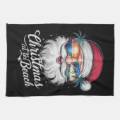 Kerstmis op het strand Hawaiiaanse zomervakantie Theedoek (Horizontaal)