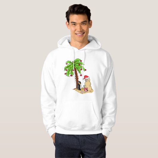 Kerstmis op het strand hoodie (Voorkant volledig)