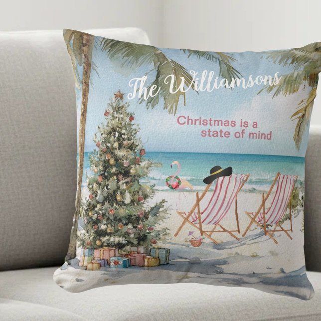 Kerstmis op het strand is nog steeds Kerstmis Kussen (Creator heeft geüpload)
