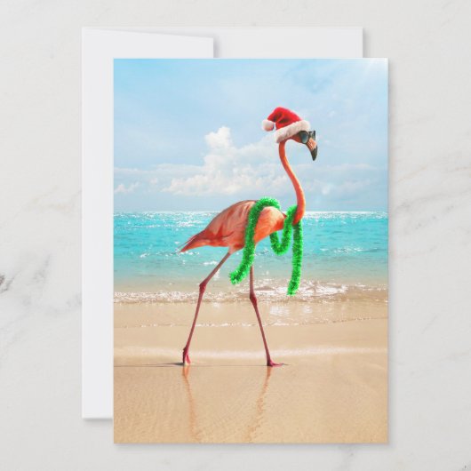 Kerstmis op het strand kaart (Voorkant)