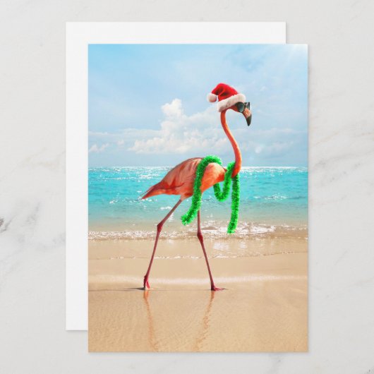 Kerstmis op het strand kaart (Voorkant / Achterkant)