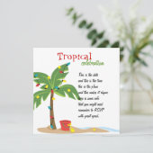 Kerstmis op het strand kaart (Staand voorkant)