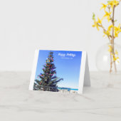 Kerstmis op het strand kaart (Gele Bloem)