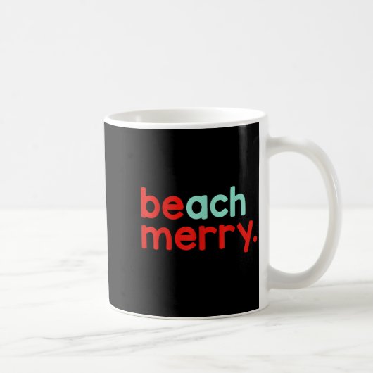 Kerstmis op het strand  koffiemok (Rechts)